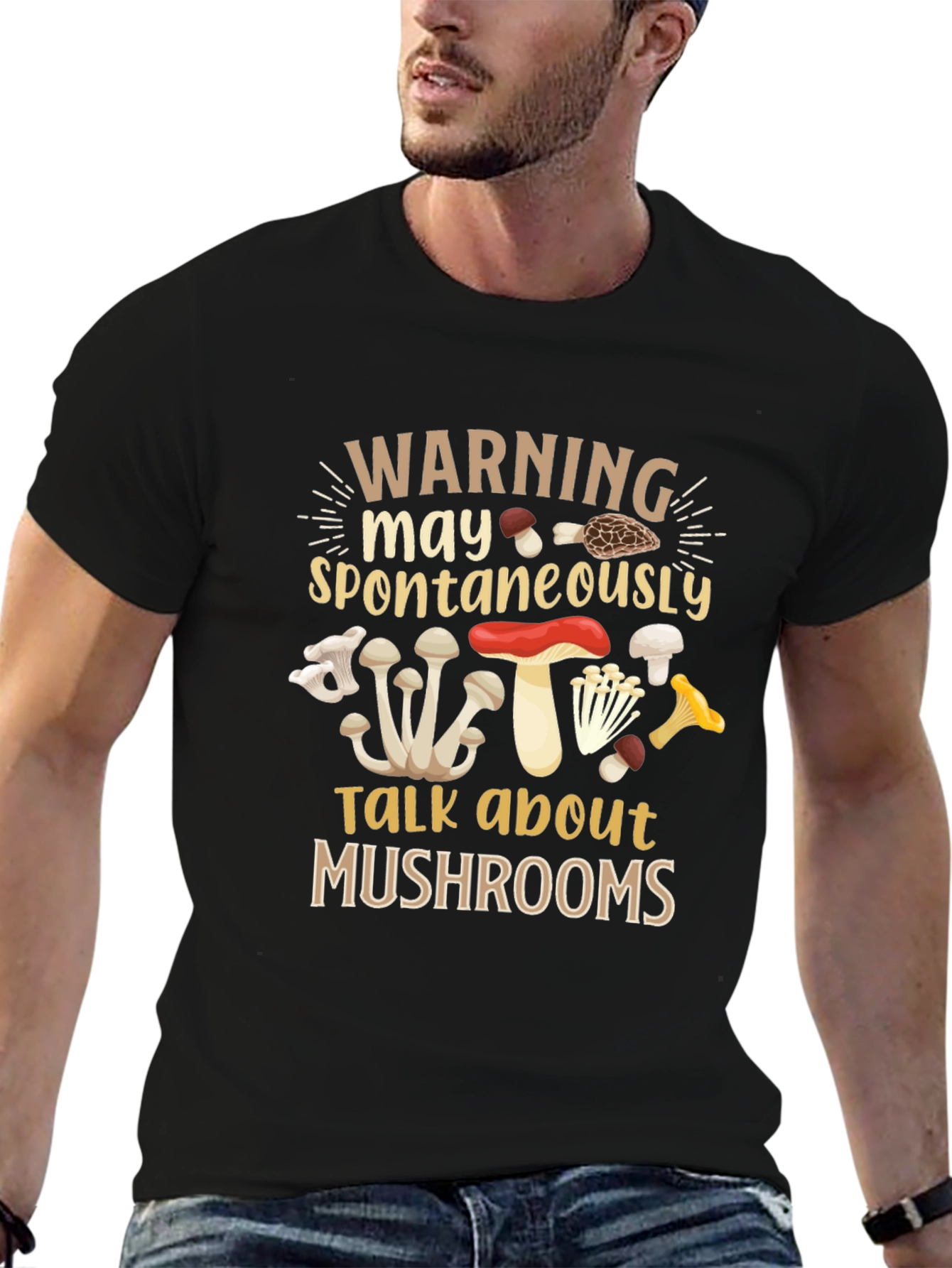 Warning May Spontaneously Talk About Mushrooms T-Shirt