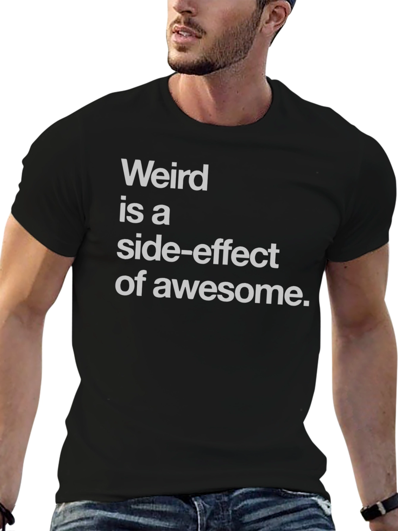 Weird is Awesome Tee - Black Graphic T-Shirt