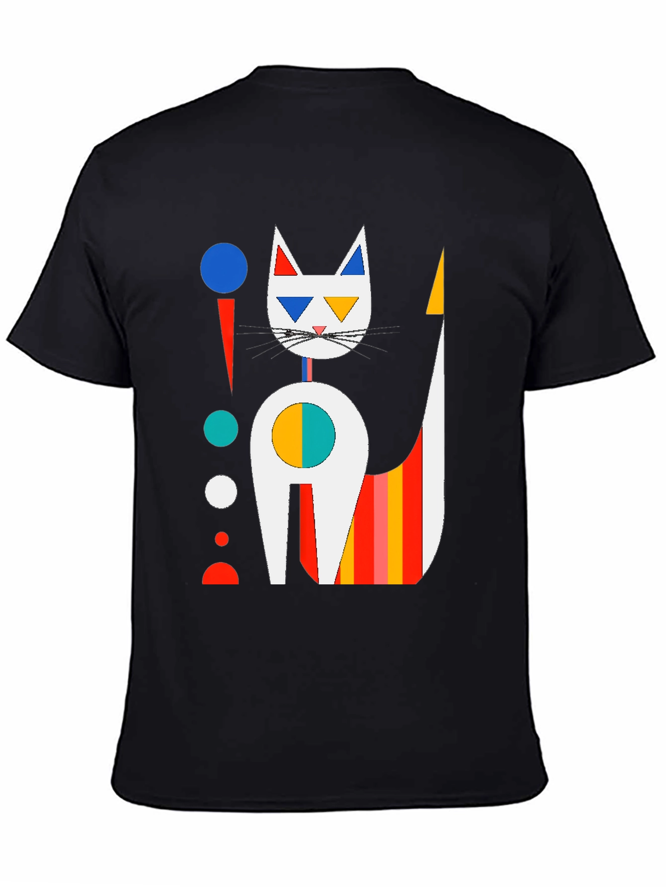 Abstract Cat Graphic T-Shirt