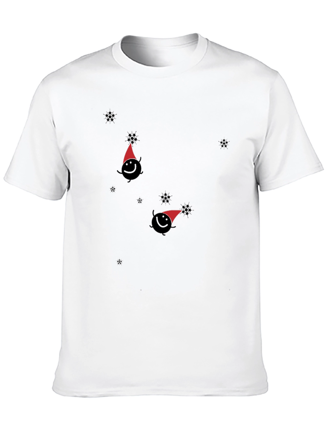 Whimsical Winter Tee - Santa Hat Design