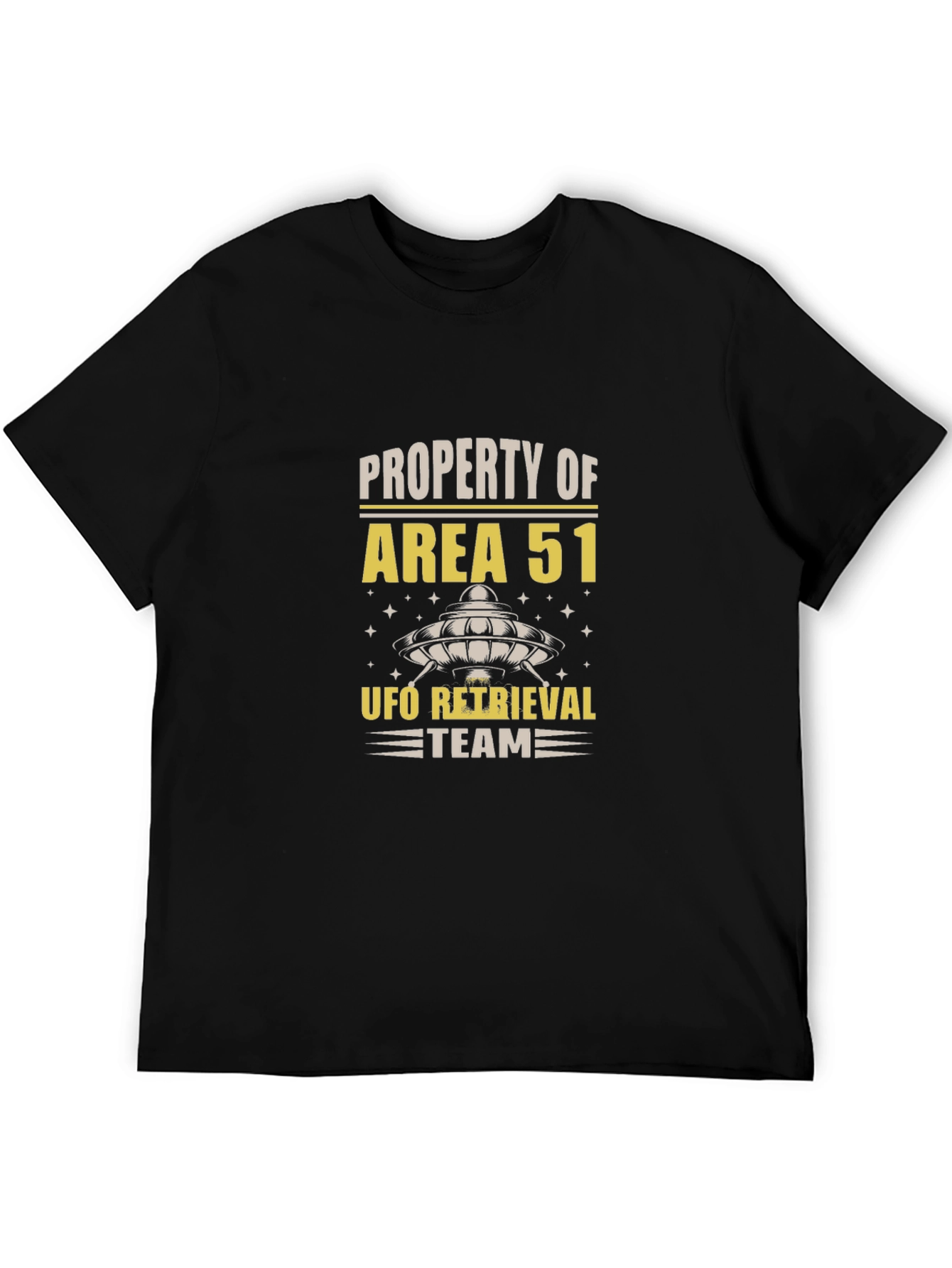 Area 51 UFO Retrieval Team Black T-Shirt