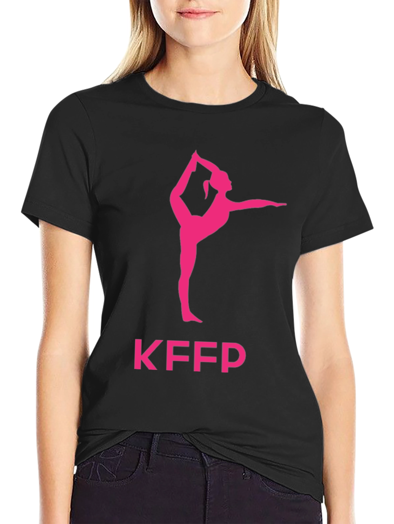 Yoga Pose Graphic Tee - KFPP Black T-Shirt