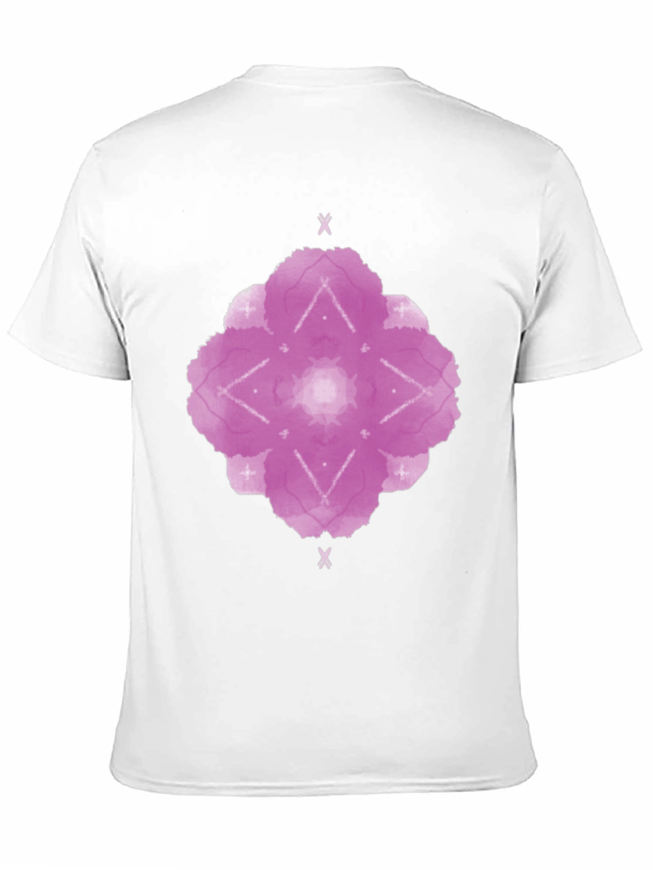 Abstract Floral Print Black T-Shirt