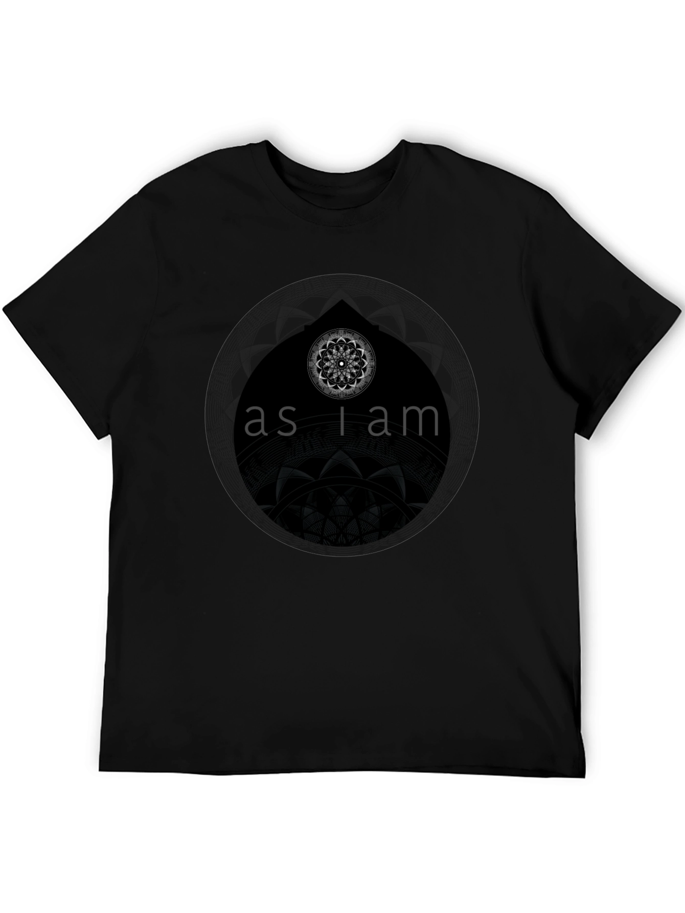 As I Am Graphic Print Black T-Shirt