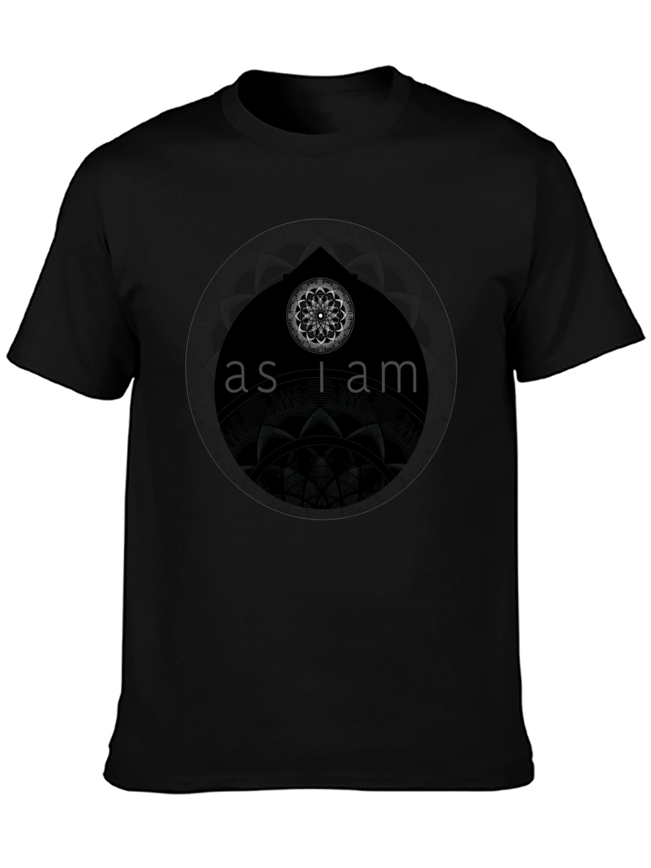 As I Am Graphic Print Black T-Shirt