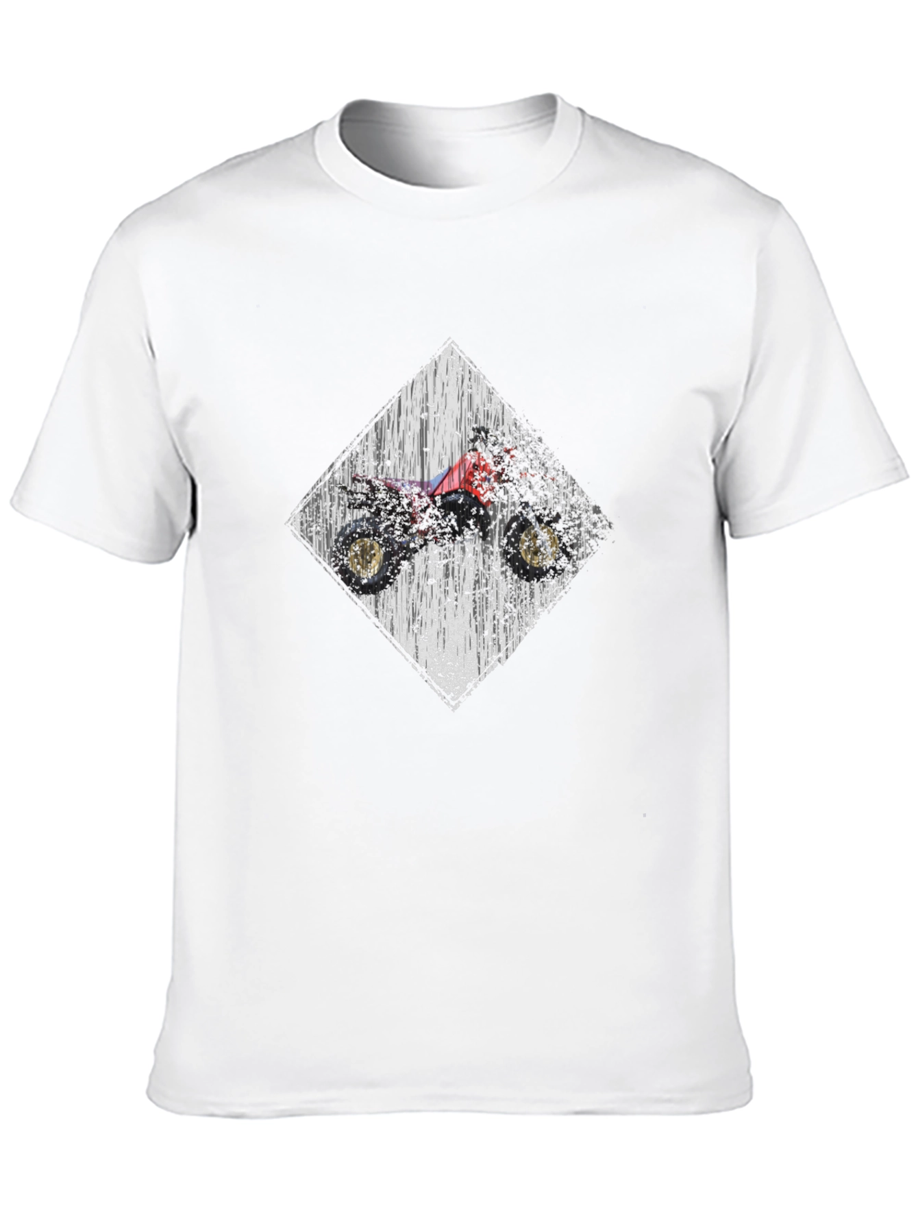 ATV Rider Diamond Graphic Tee - Black