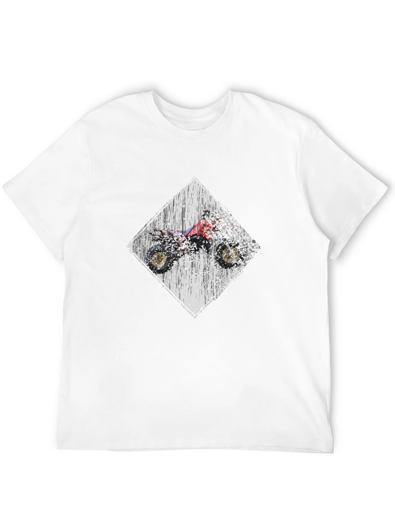 ATV Rider Diamond Graphic Tee - Black