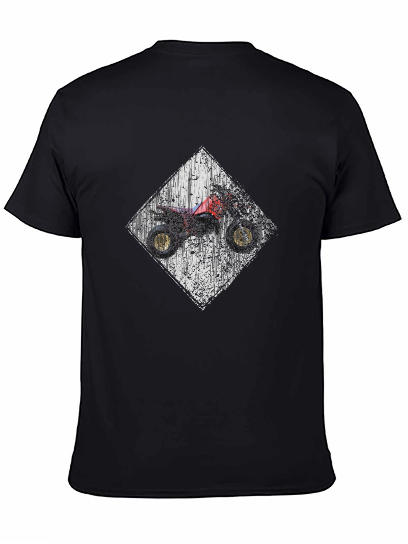 ATV Rider Diamond Graphic Tee - Black