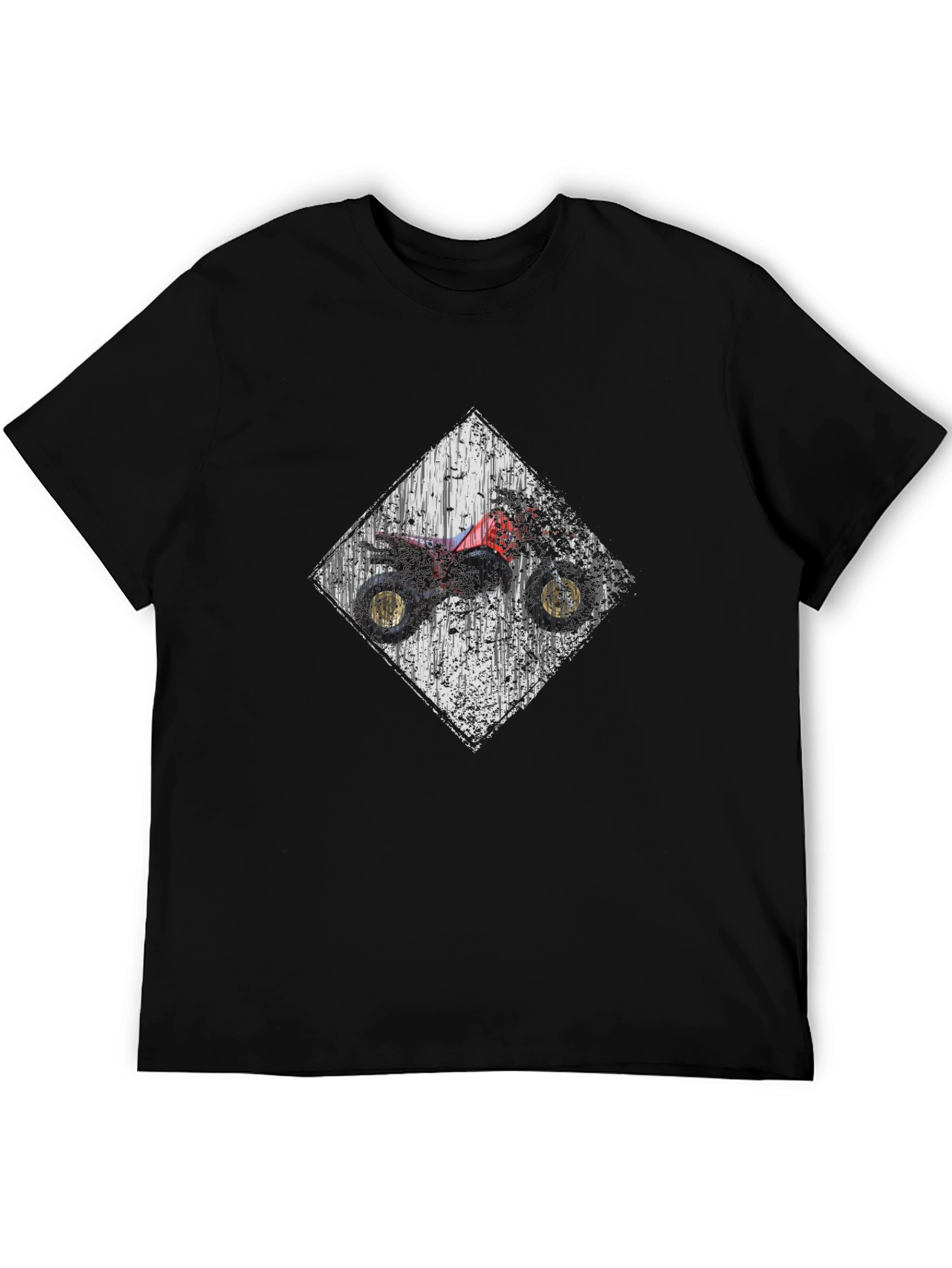 ATV Rider Diamond Graphic Tee - Black