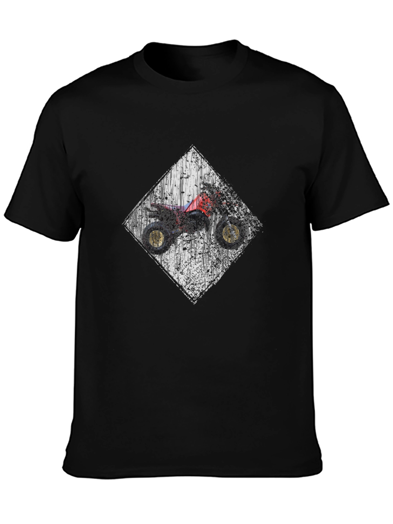 ATV Rider Diamond Graphic Tee - Black