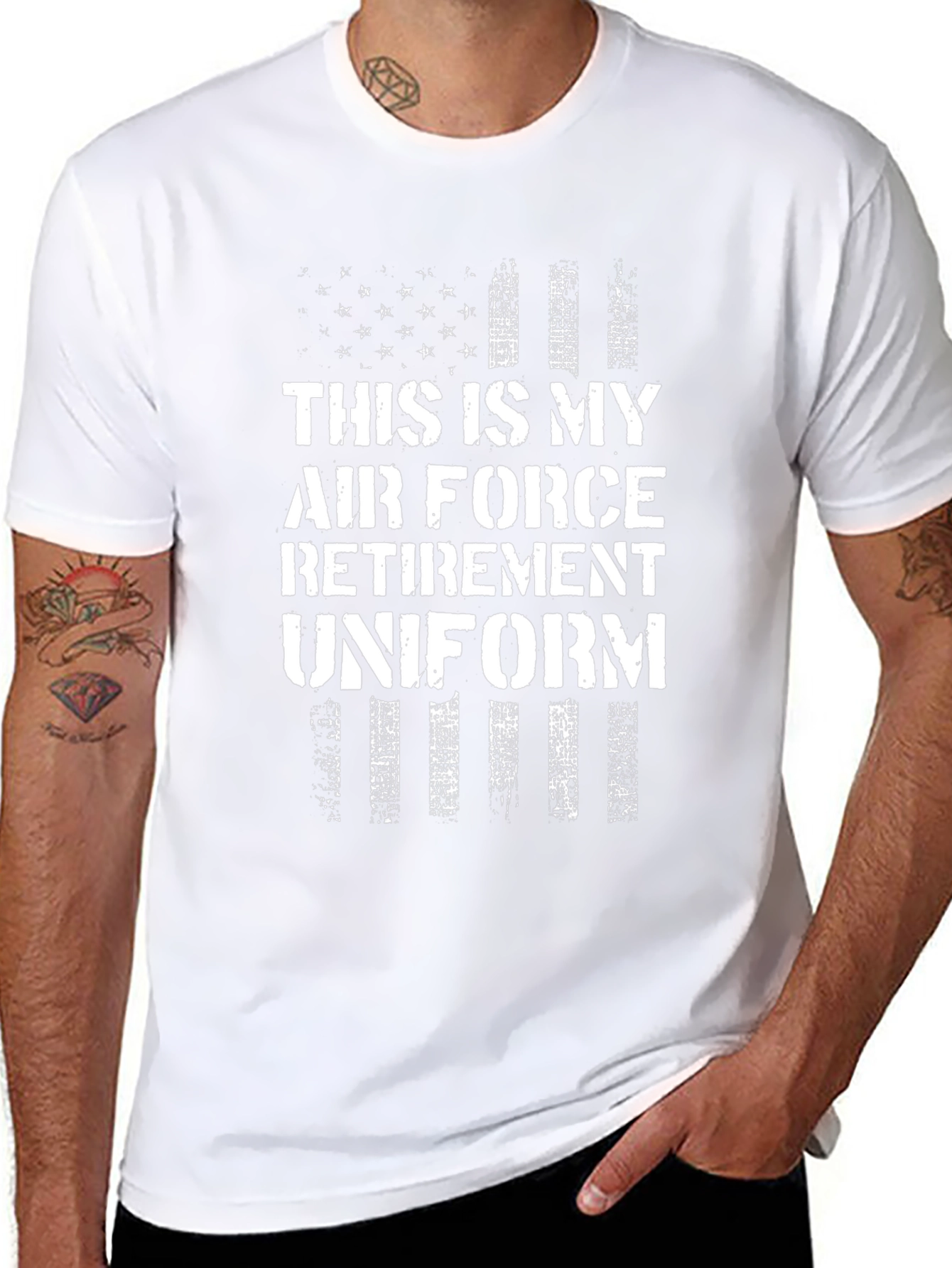 Air Force Retirement Uniform Graphic T-Shirt
