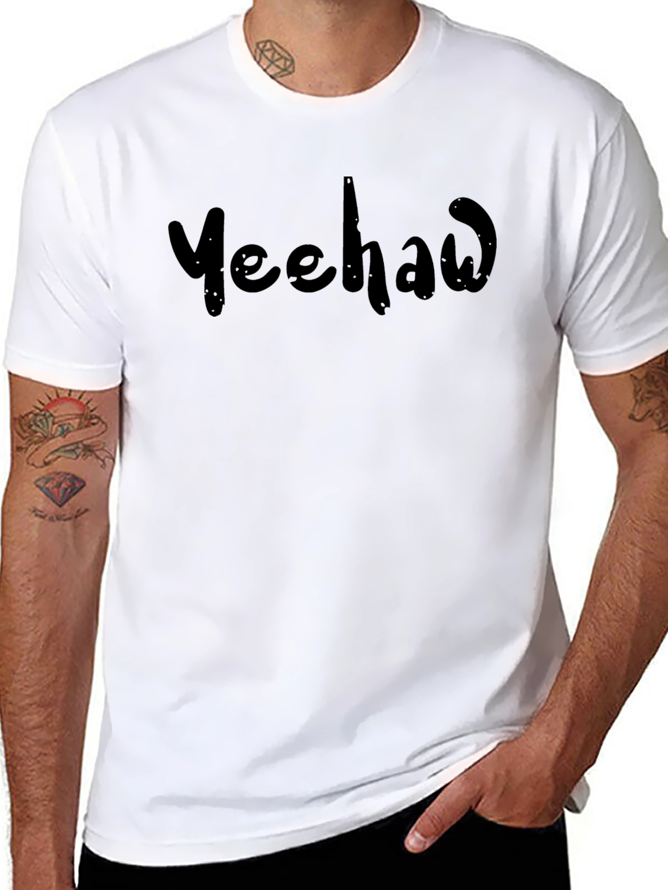 Yeehaw Graphic T-Shirt - Casual Short Sleeve Tee