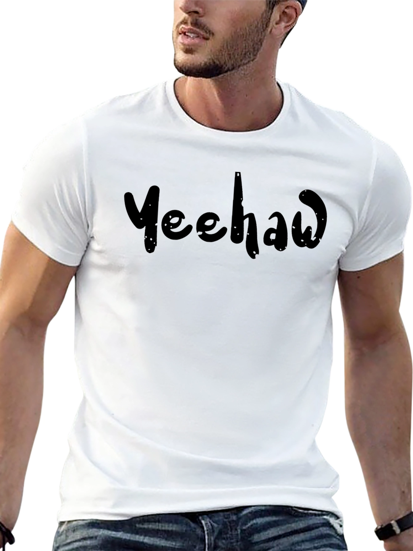 Yeehaw Graphic T-Shirt - Casual Short Sleeve Tee