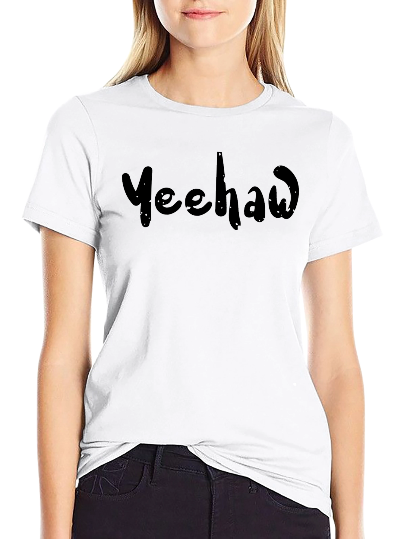 Yeehaw Graphic T-Shirt - Casual Short Sleeve Tee