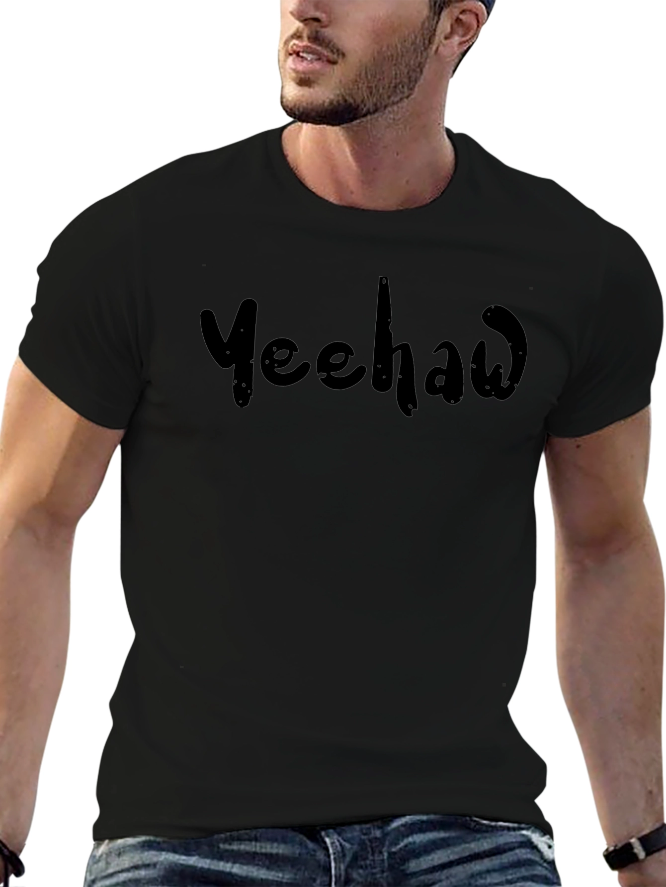 Yeehaw Graphic T-Shirt - Casual Short Sleeve Tee