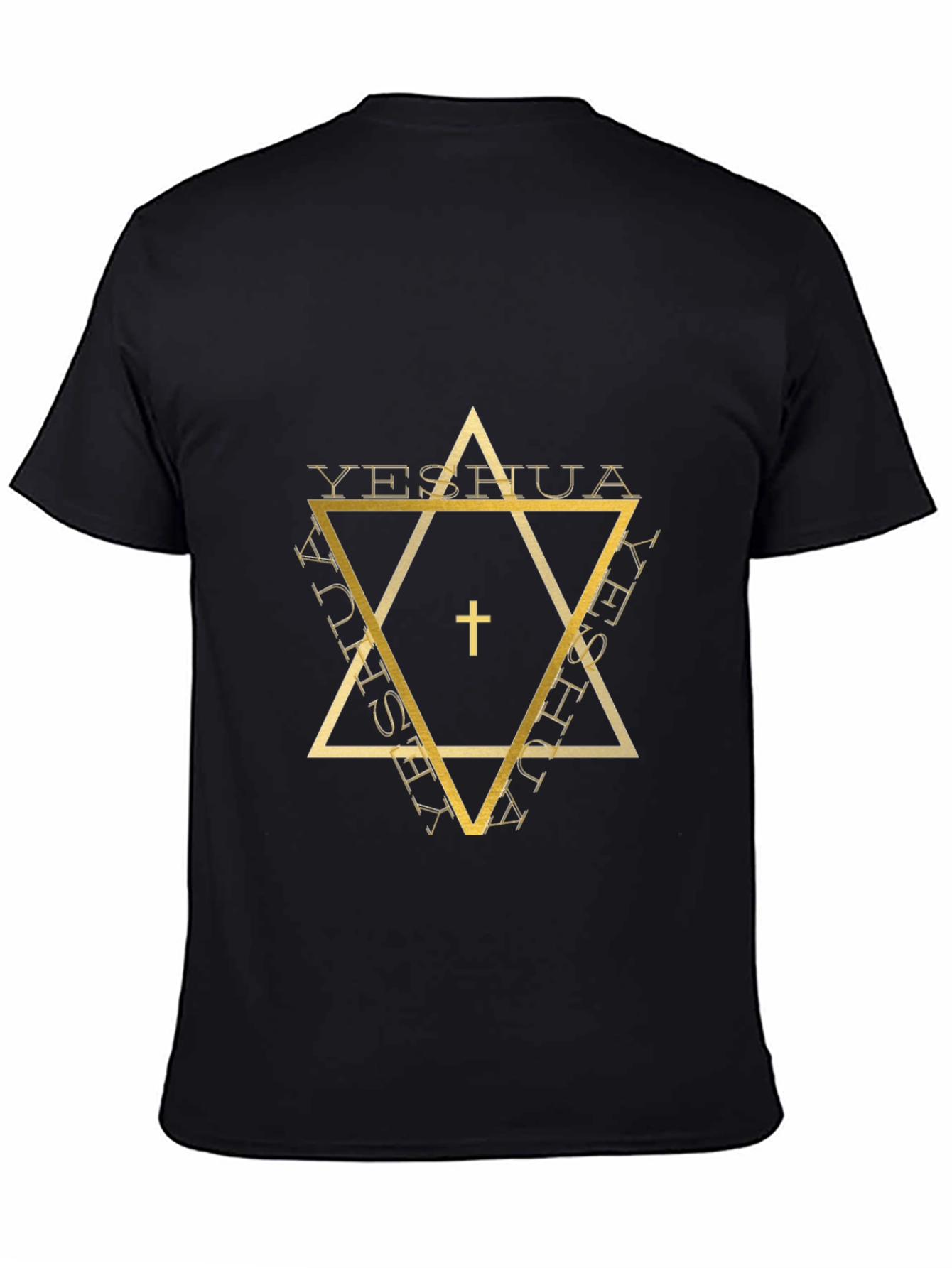 Yeshua Star Graphic Tee - Black Cotton Blend