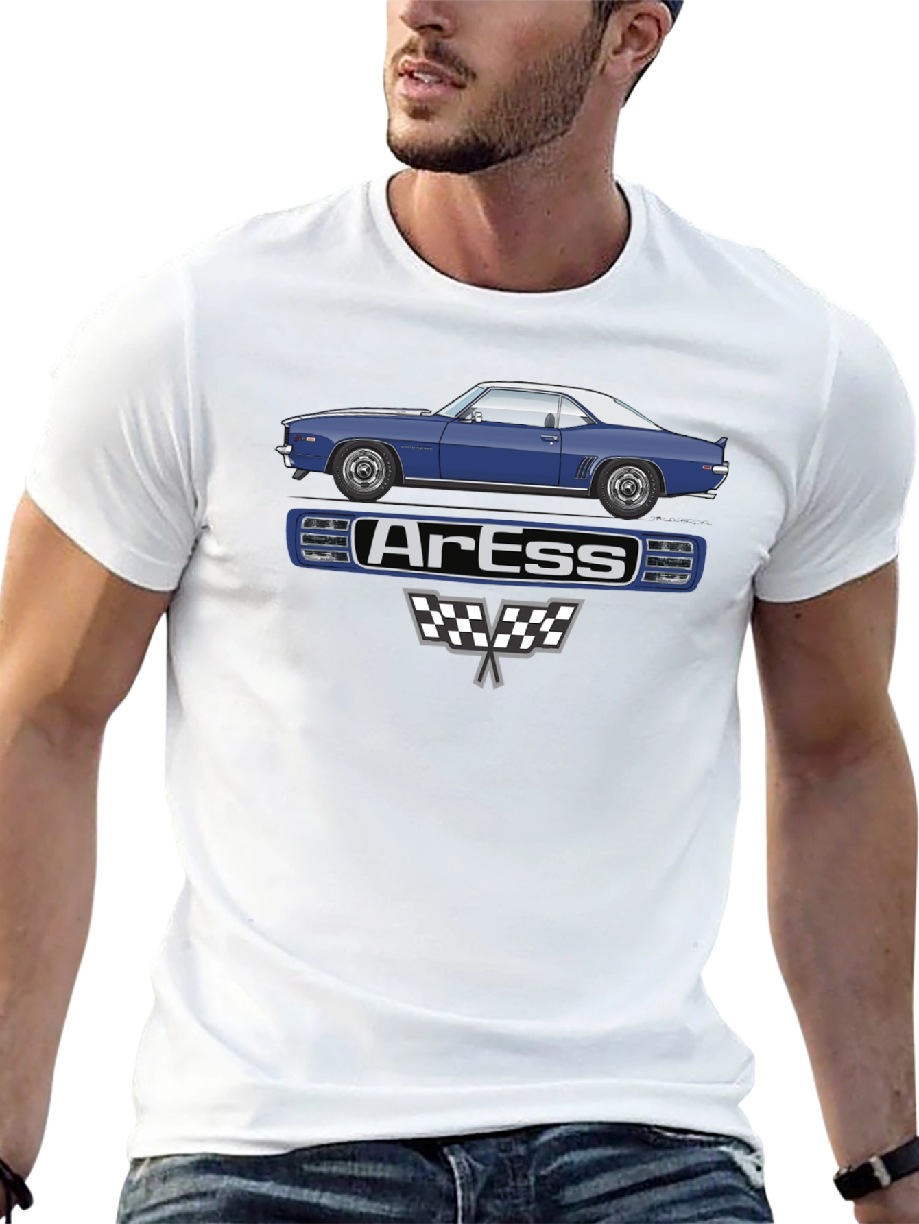 ArEss Car Graphic T-Shirt Classic Auto Tee