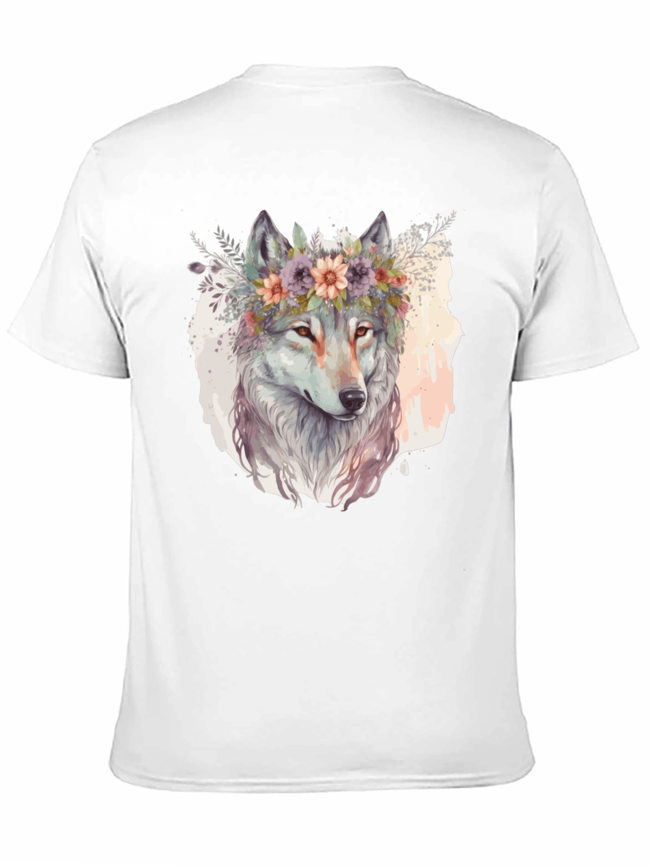 Wolf in Bloom Graphic Tee - Soft Cotton Blend