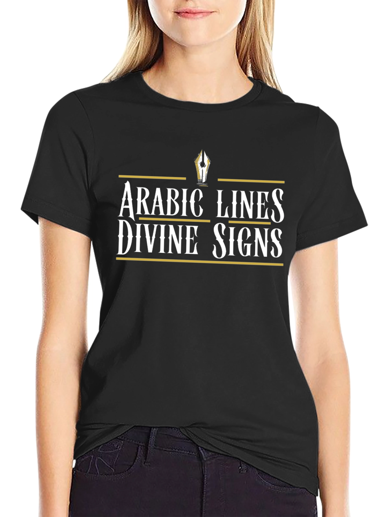 Arabic Lines Divine Signs Graphic Tee