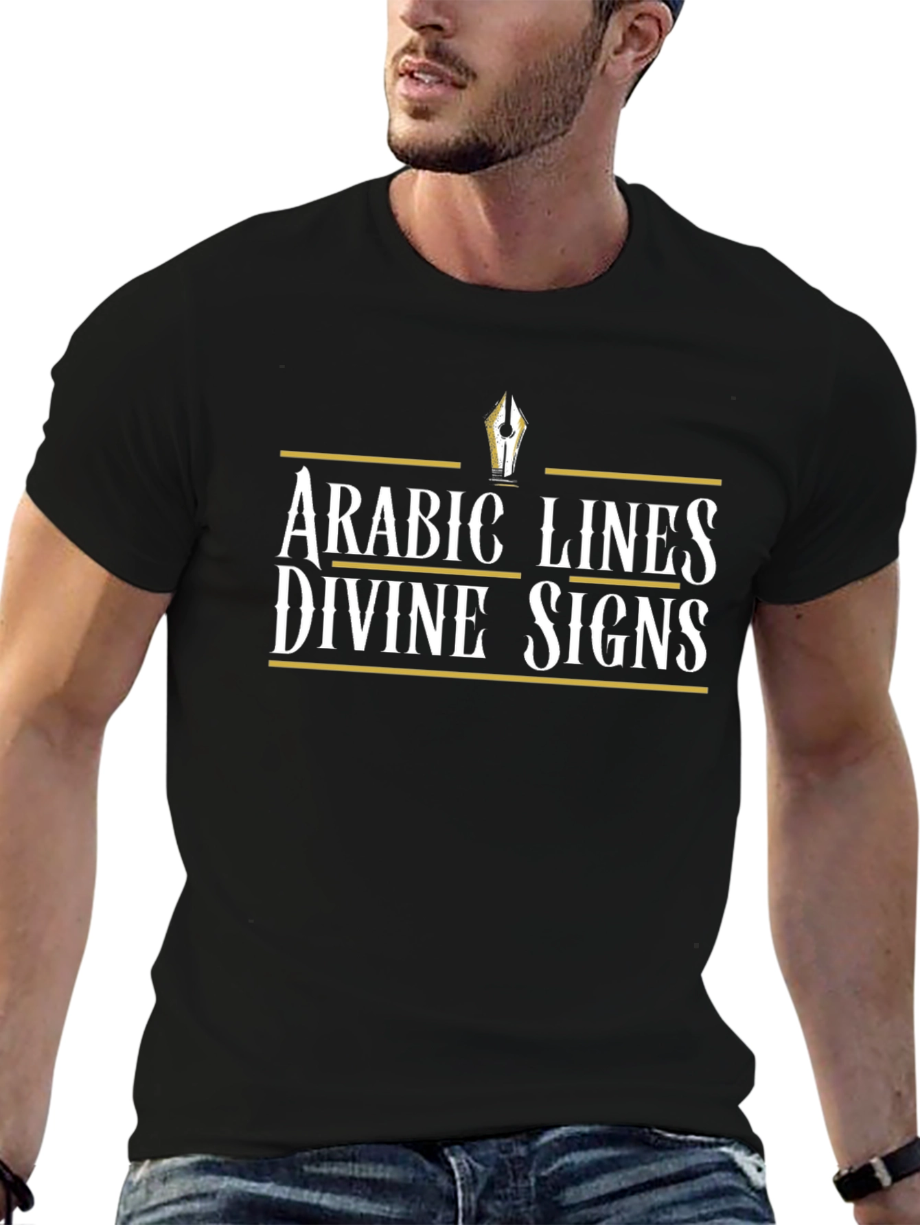 Arabic Lines Divine Signs Graphic Tee