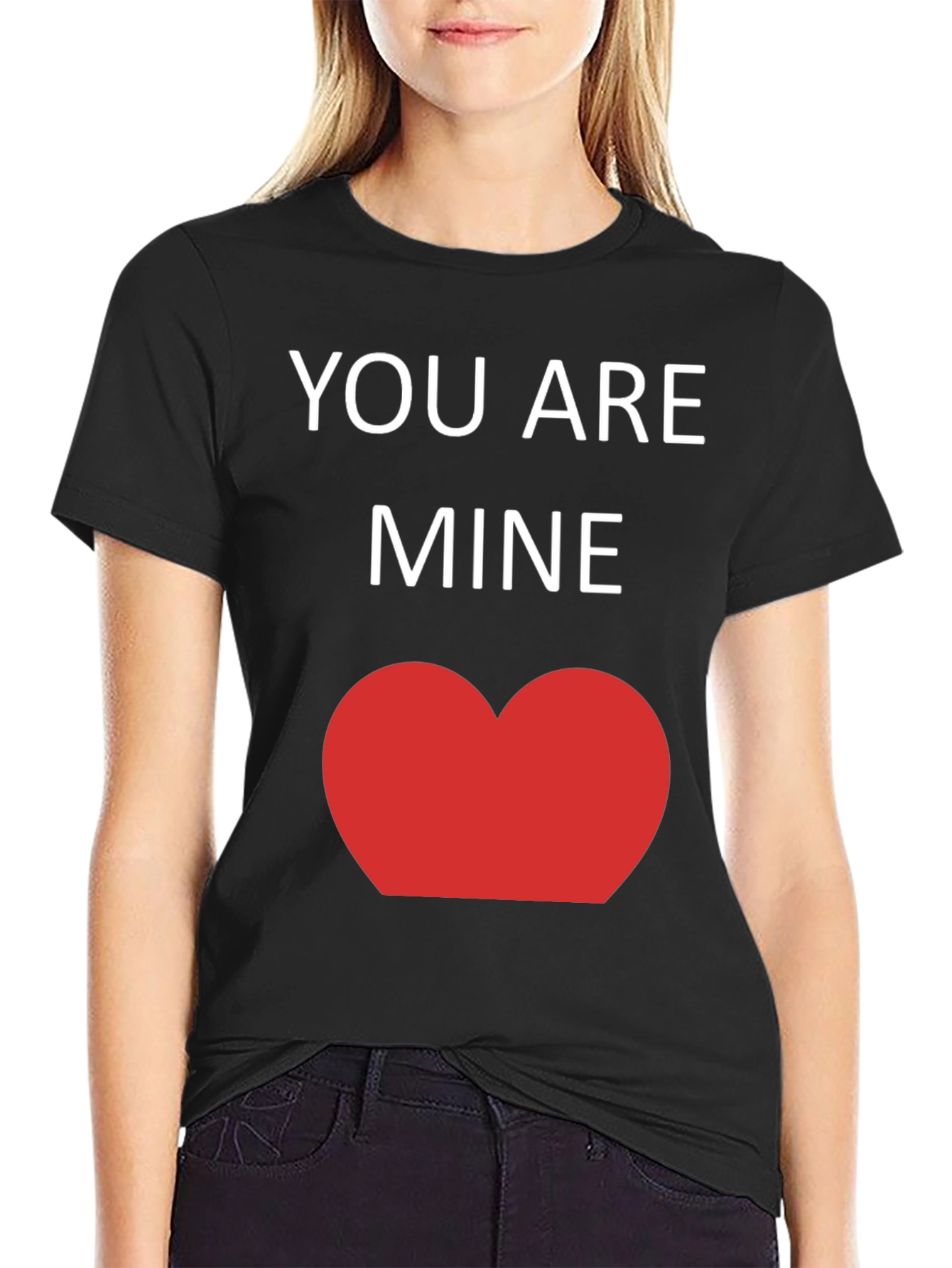 You Are Mine T-Shirt - Romantic Heart Tee