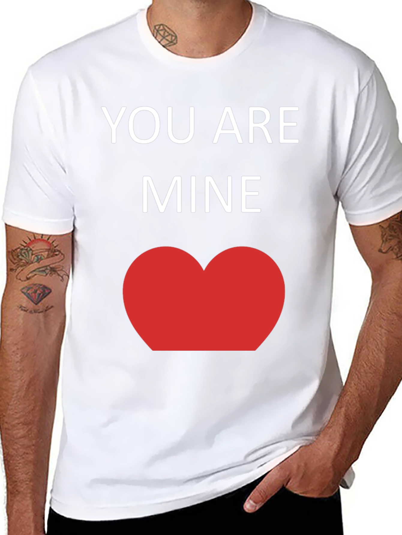 You Are Mine T-Shirt - Romantic Heart Tee
