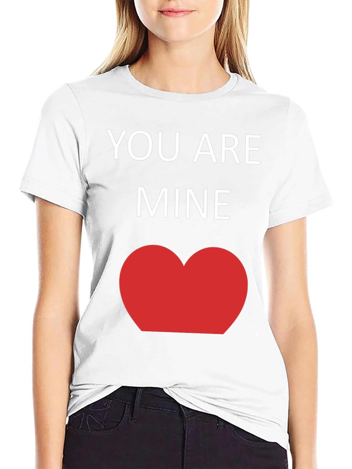 You Are Mine T-Shirt - Romantic Heart Tee