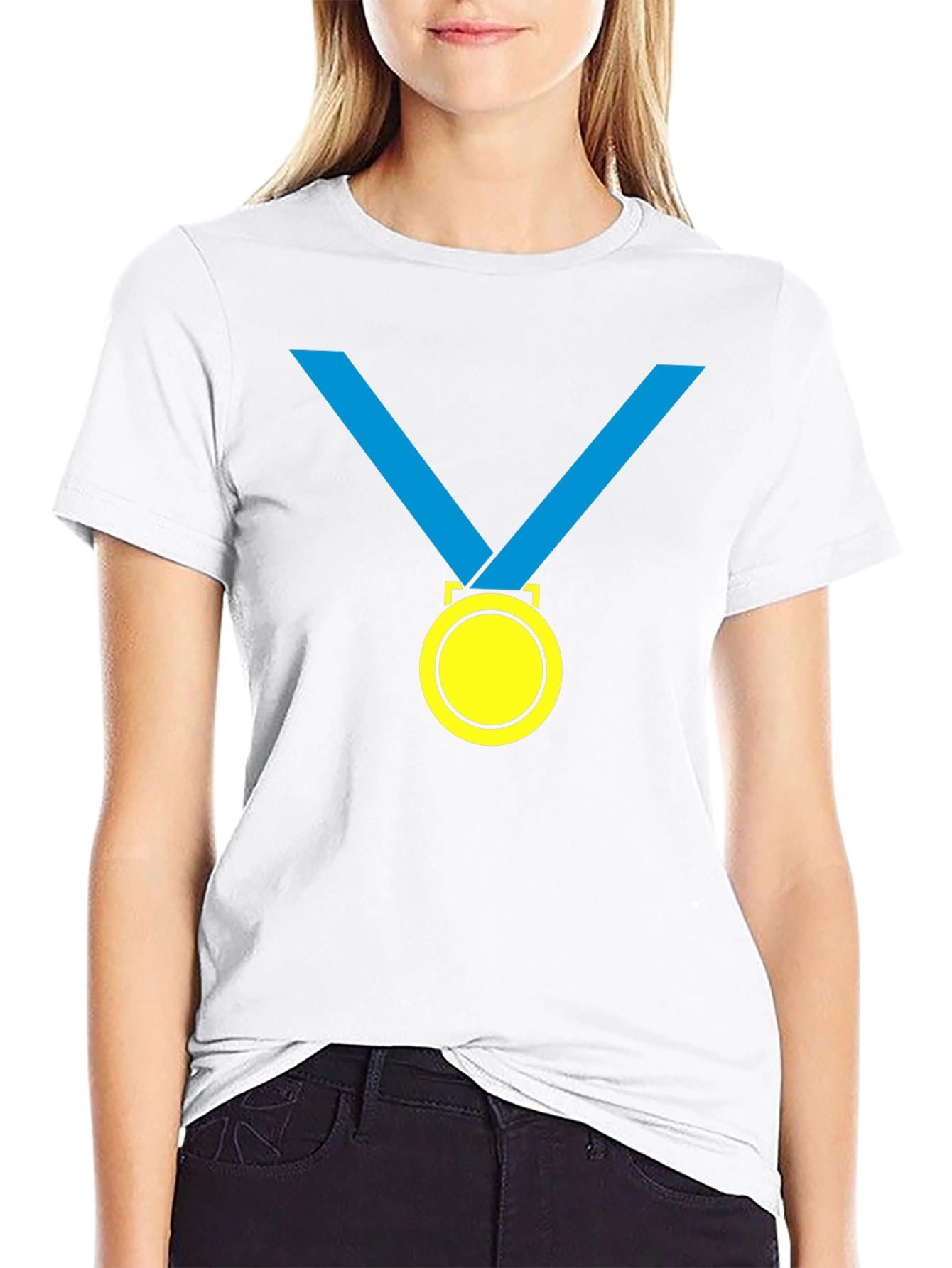 Winners Medal Graphic Tee - Black Cotton T-Shirt