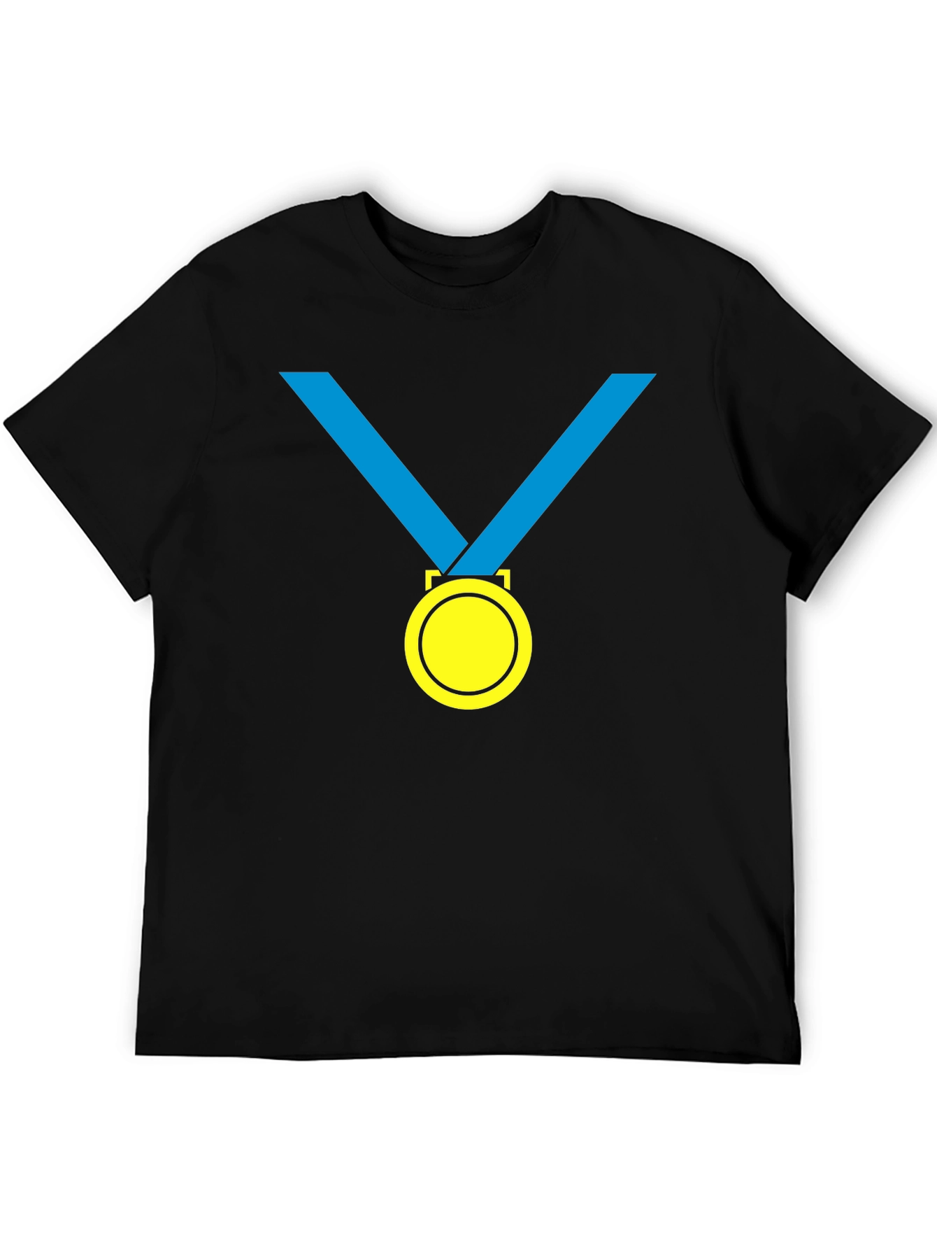 Winners Medal Graphic Tee - Black Cotton T-Shirt