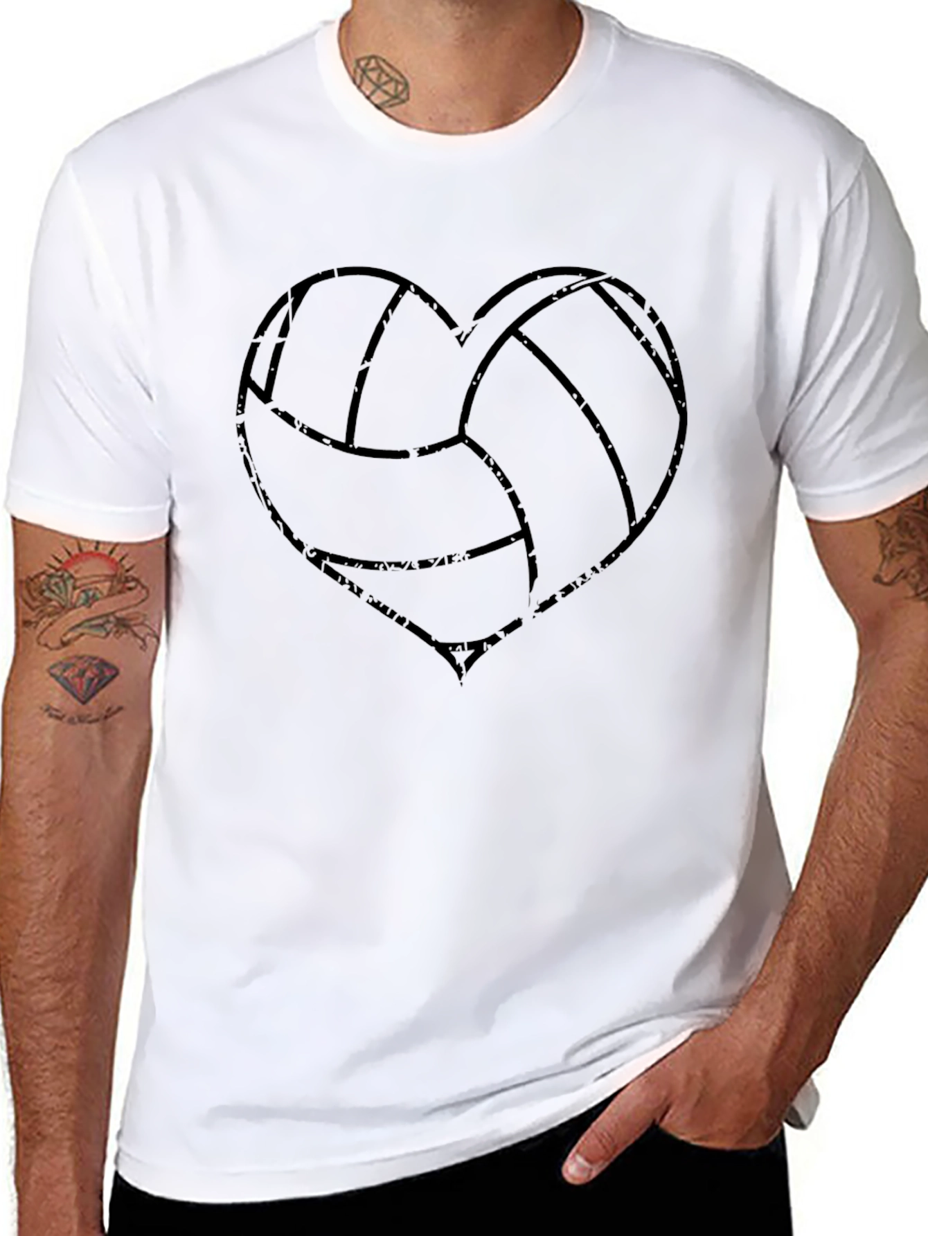 Volleyball Heart Graphic Tee