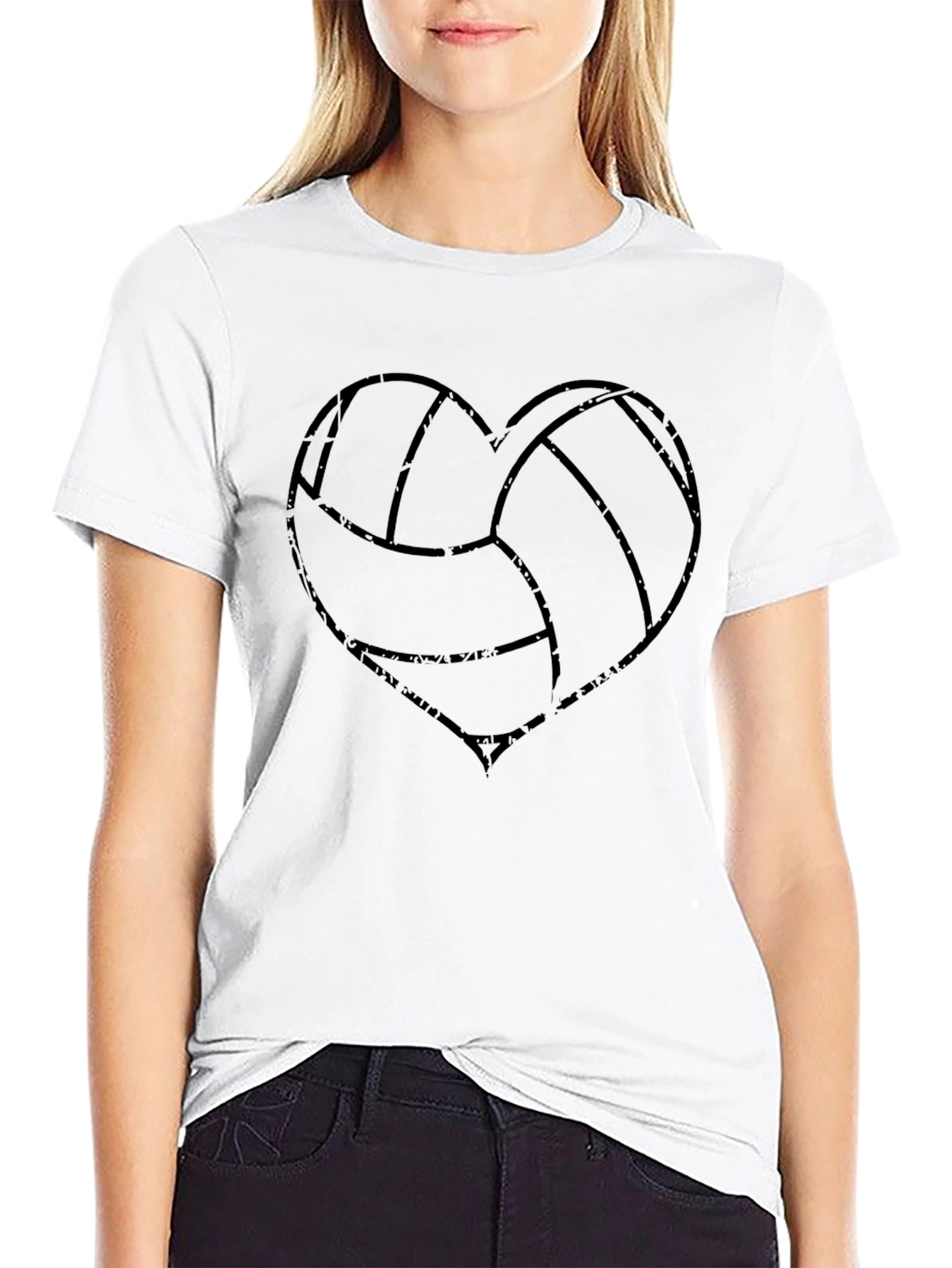 Volleyball Heart Graphic Tee