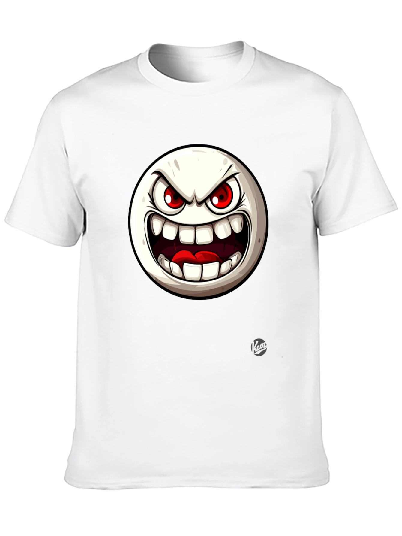 Angry Face Graphic Black T-Shirt