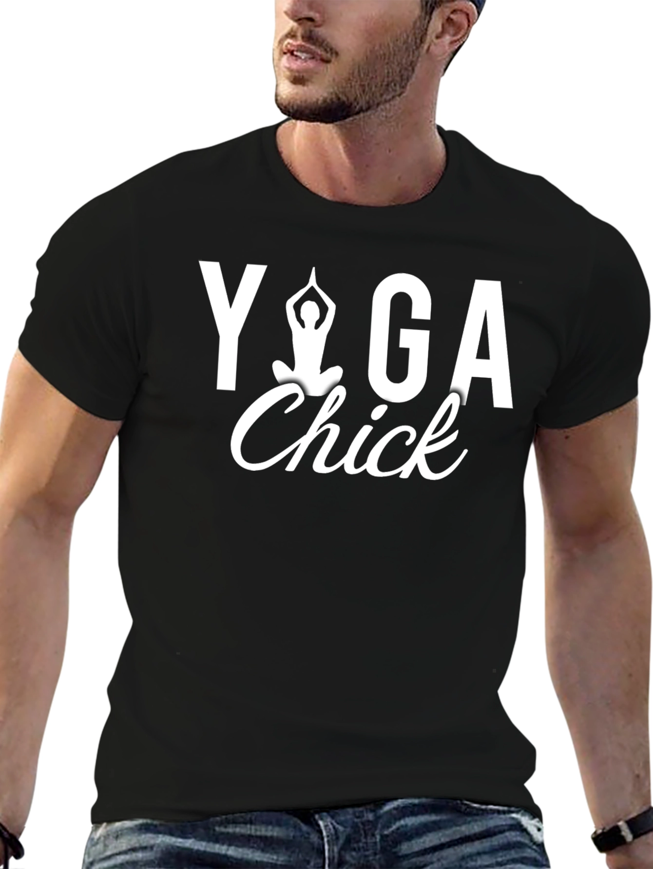Yoga Chick T-Shirt - Black Graphic Tee