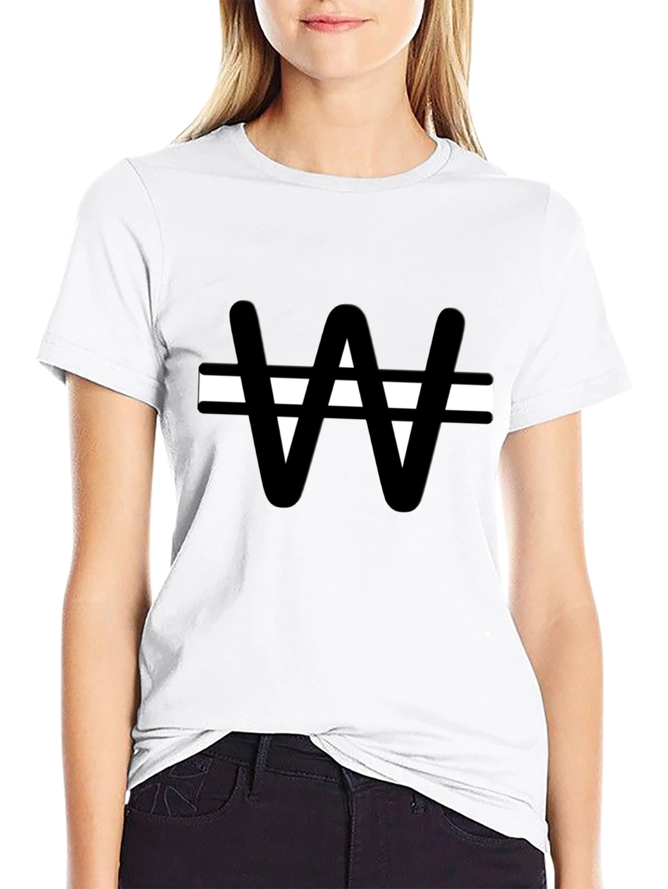 Won Symbol Graphic T-Shirt