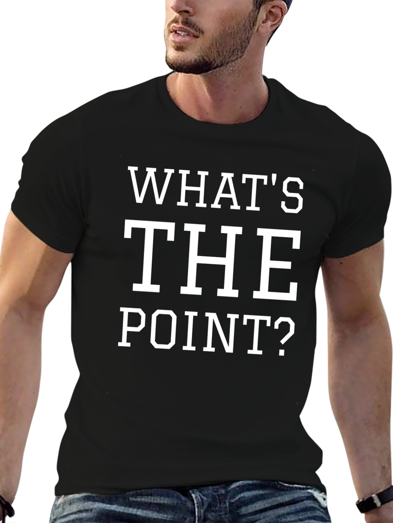 Whats The Point? Graphic Tee - Black