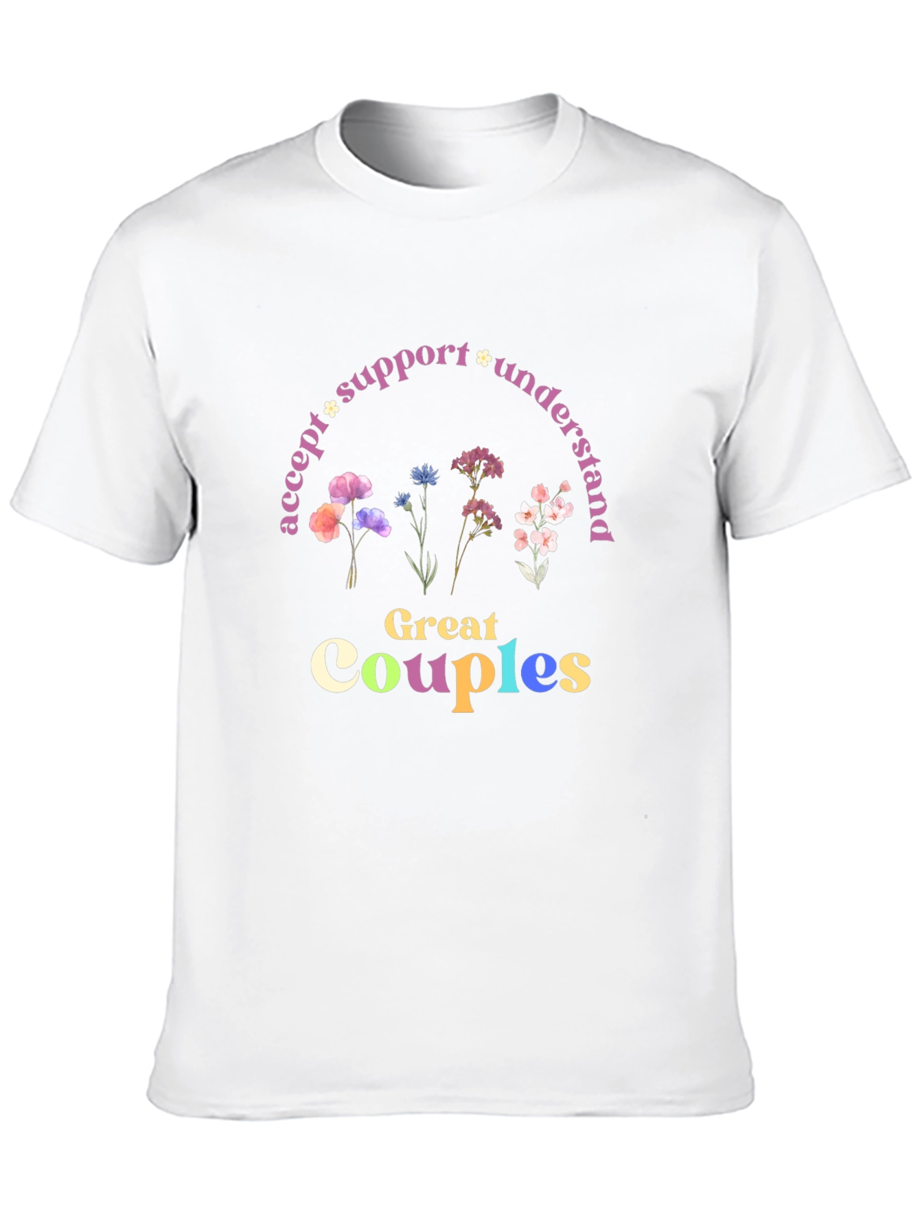 Accept Support Understand - Couples T-Shirt