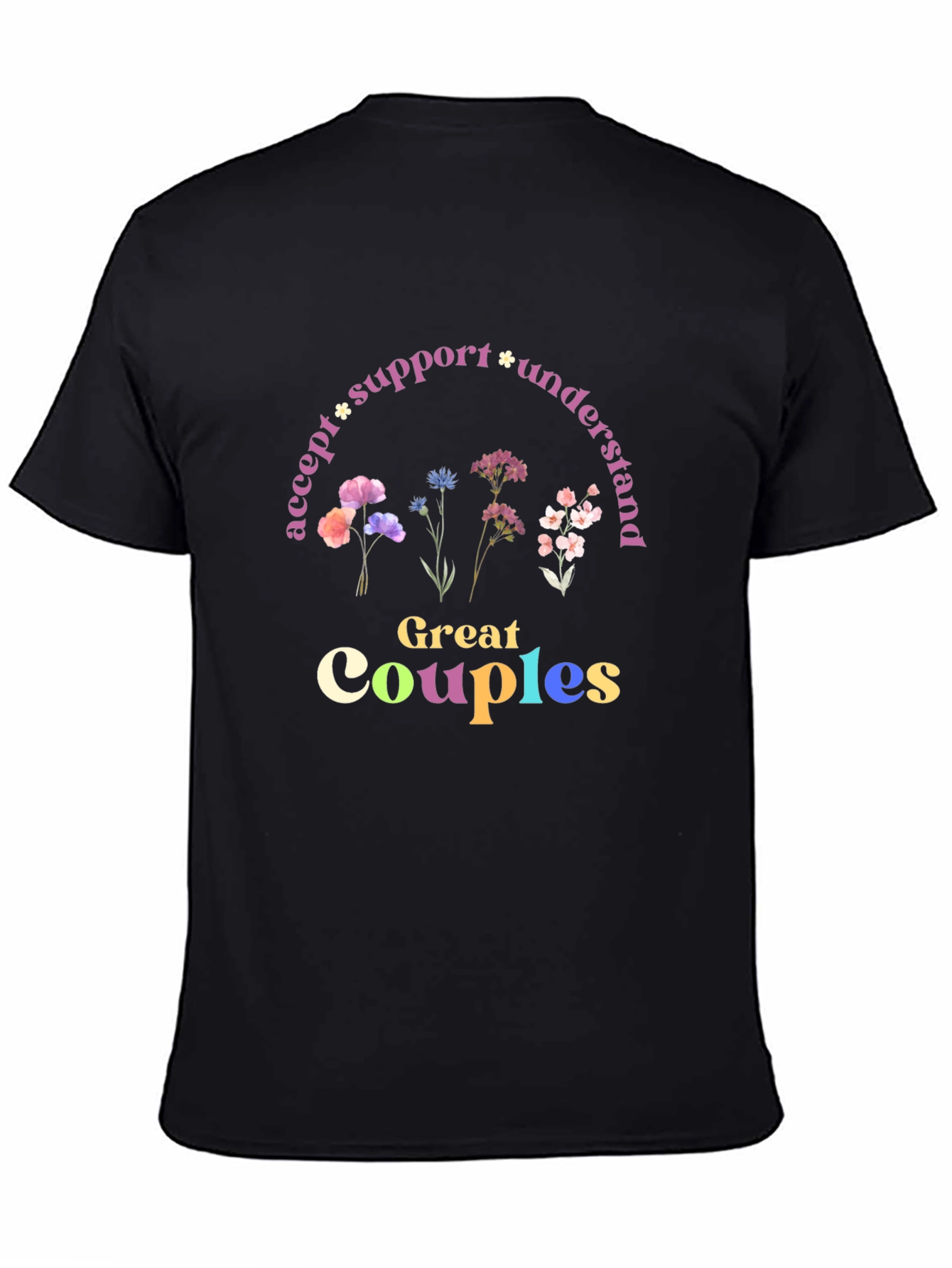 Accept Support Understand - Couples T-Shirt