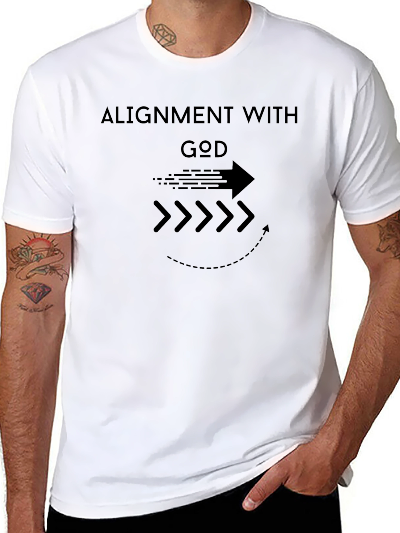 Alignment With God Black Graphic Tee