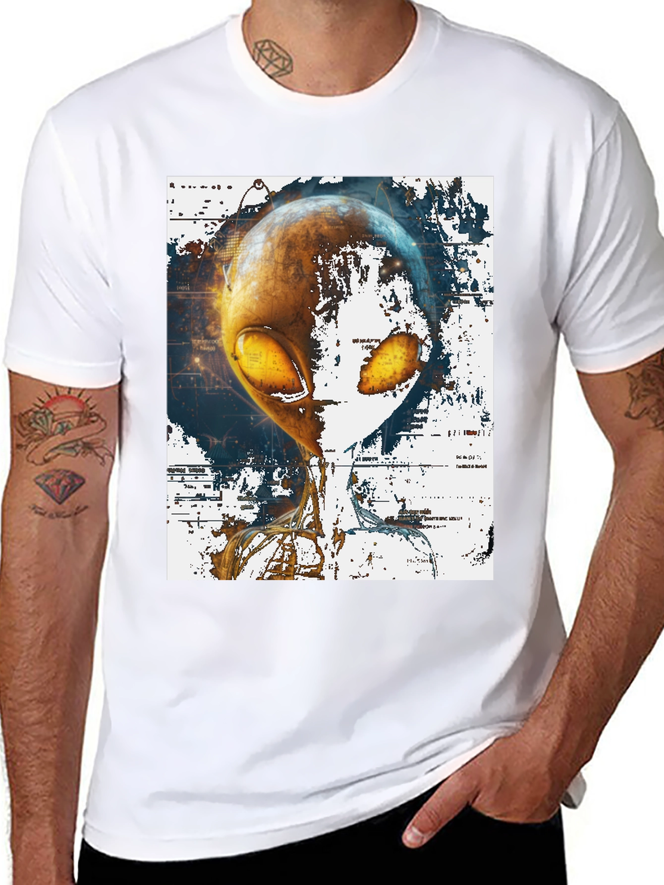 Alien Graphic Print T-Shirt - Sci-Fi Streetwear