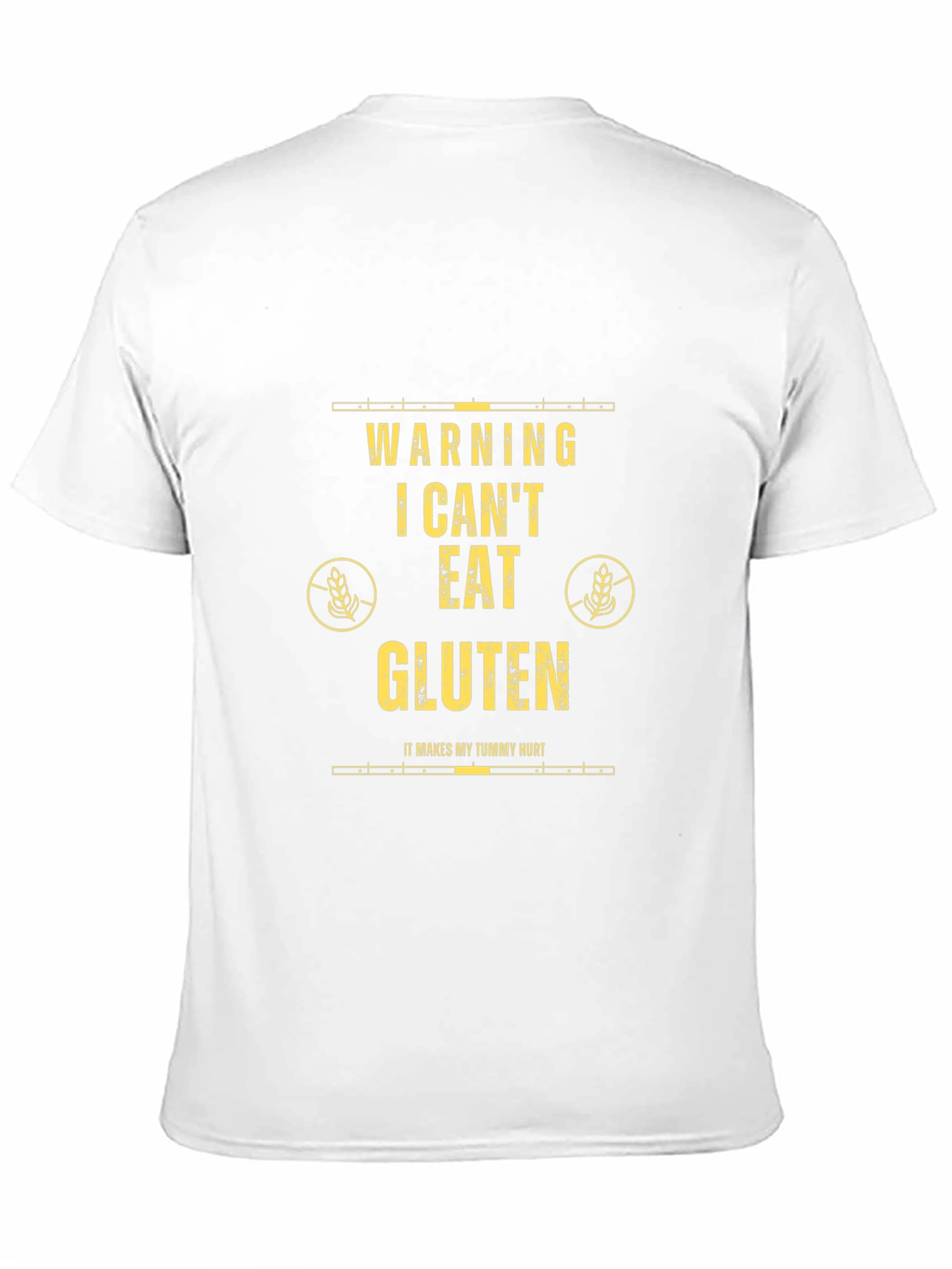 Warning: I Cant Eat Gluten Black T-Shirt