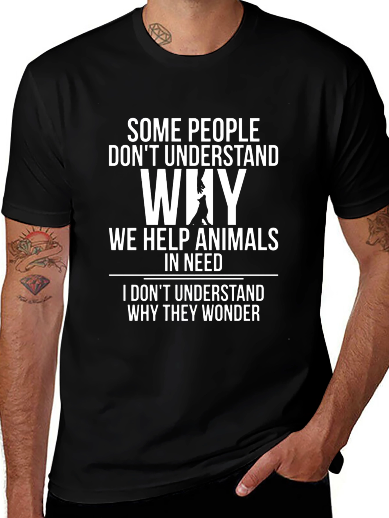 Animal Lover Graphic Tee - Why We Help Animals