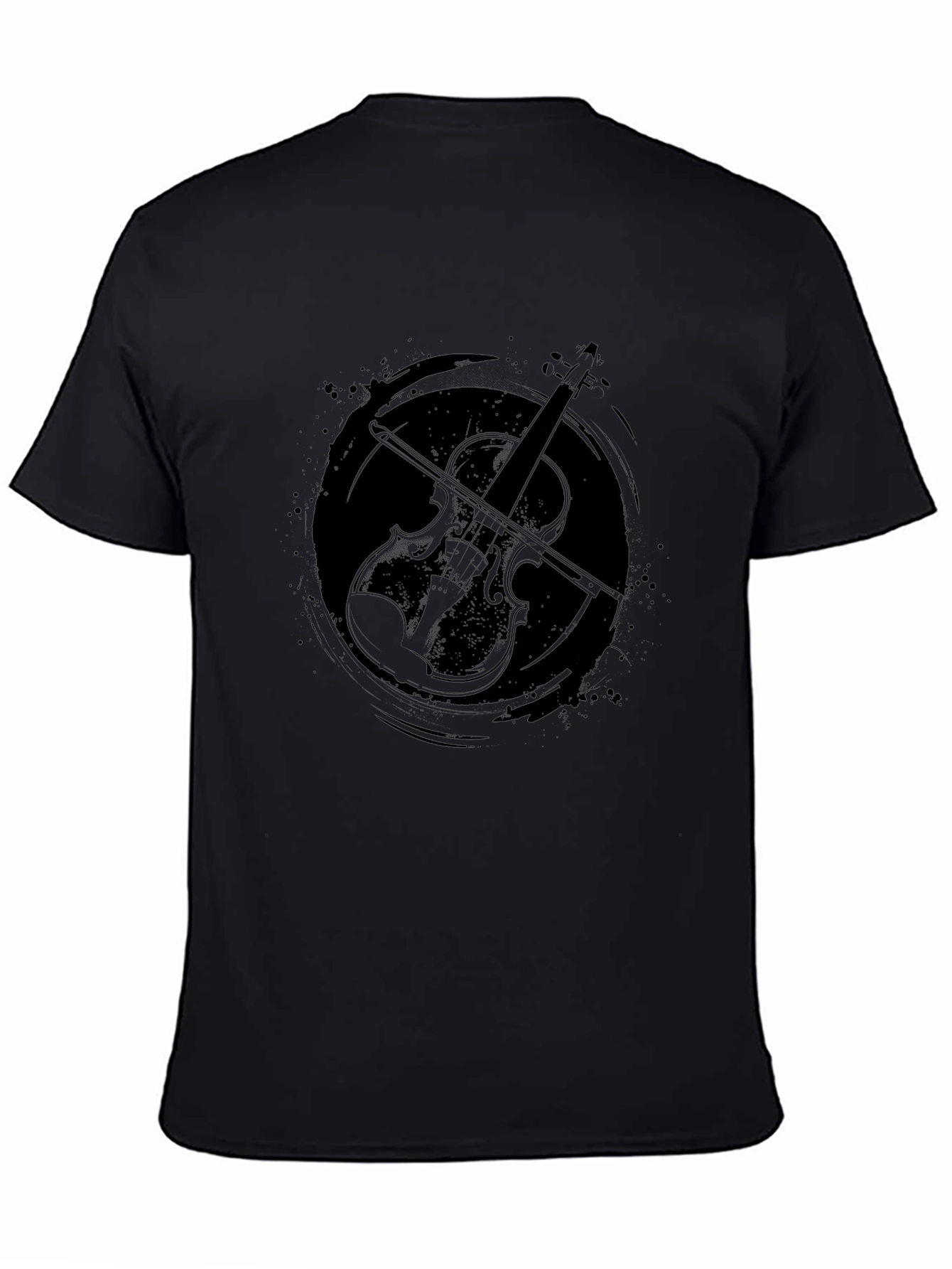 Violin Graphic Print Tee - Stylish Musicians T-Shirt