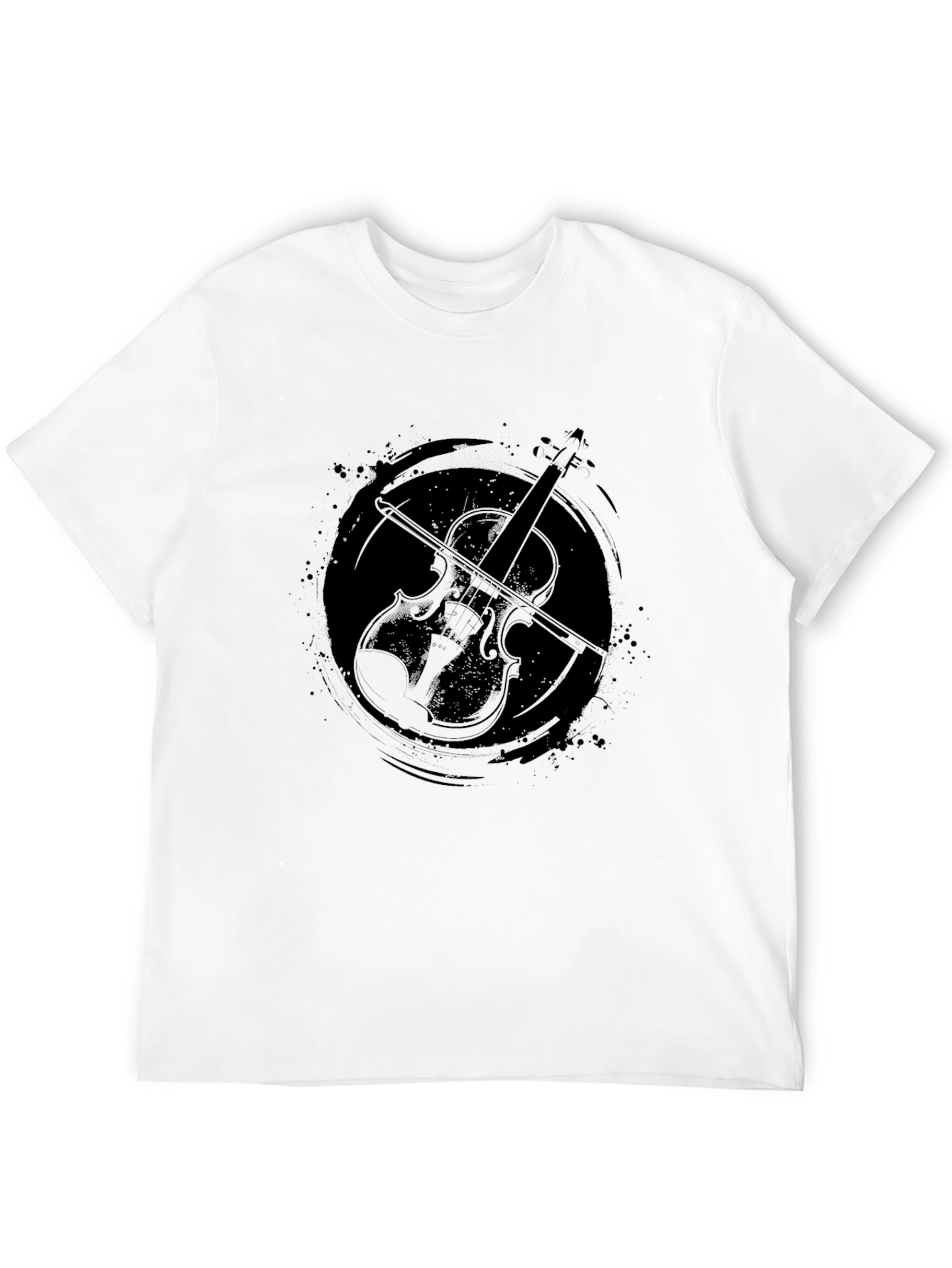 Violin Graphic Print Tee - Stylish Musicians T-Shirt