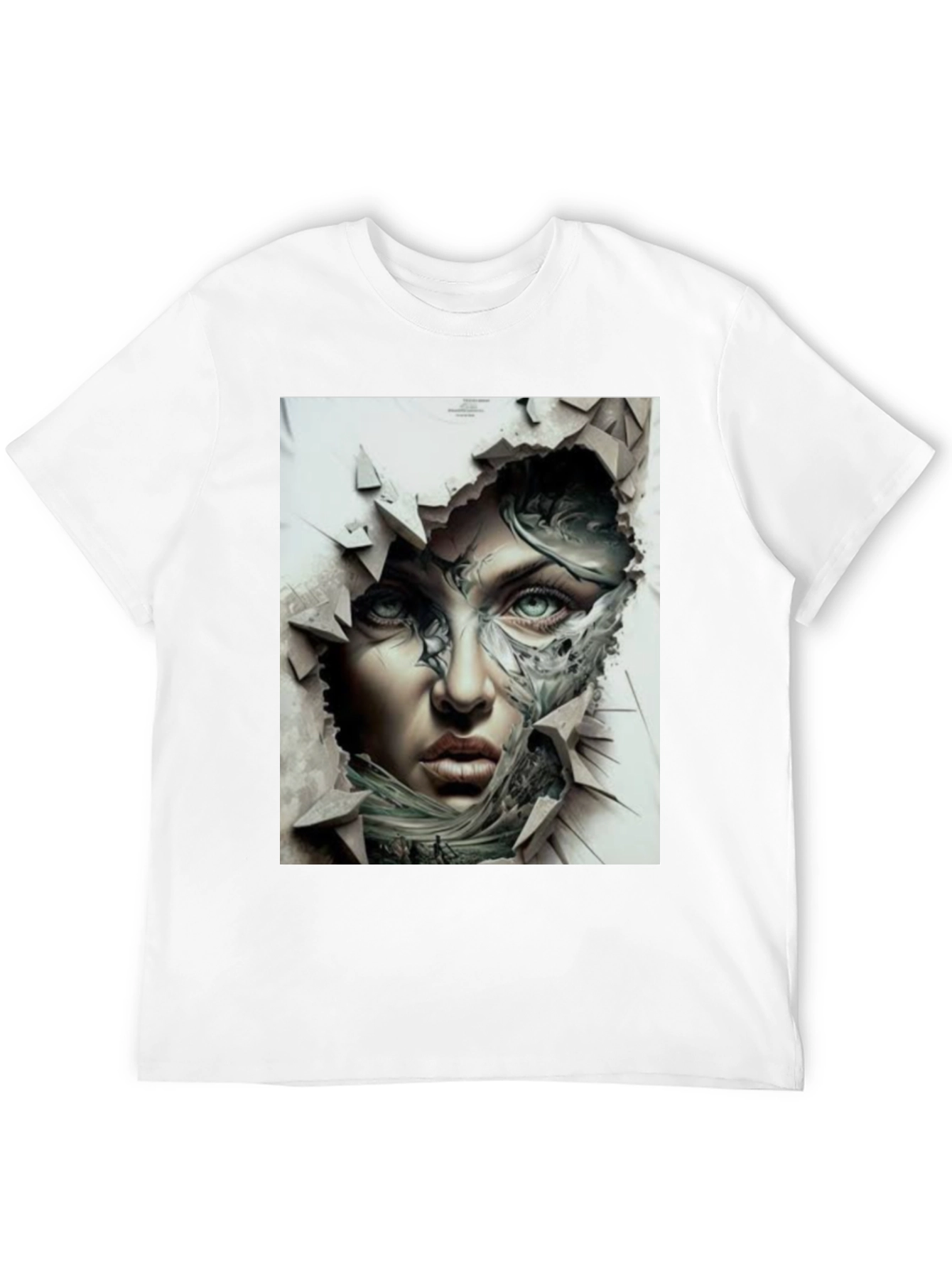 Artistic Woman Graphic Black T-Shirt