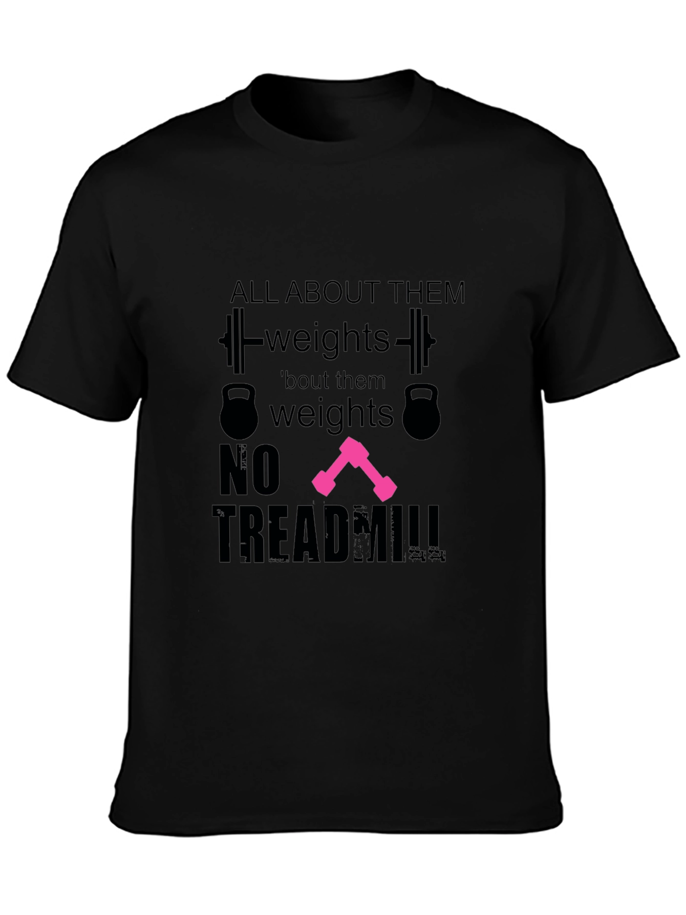 All About Weights Black T-Shirt