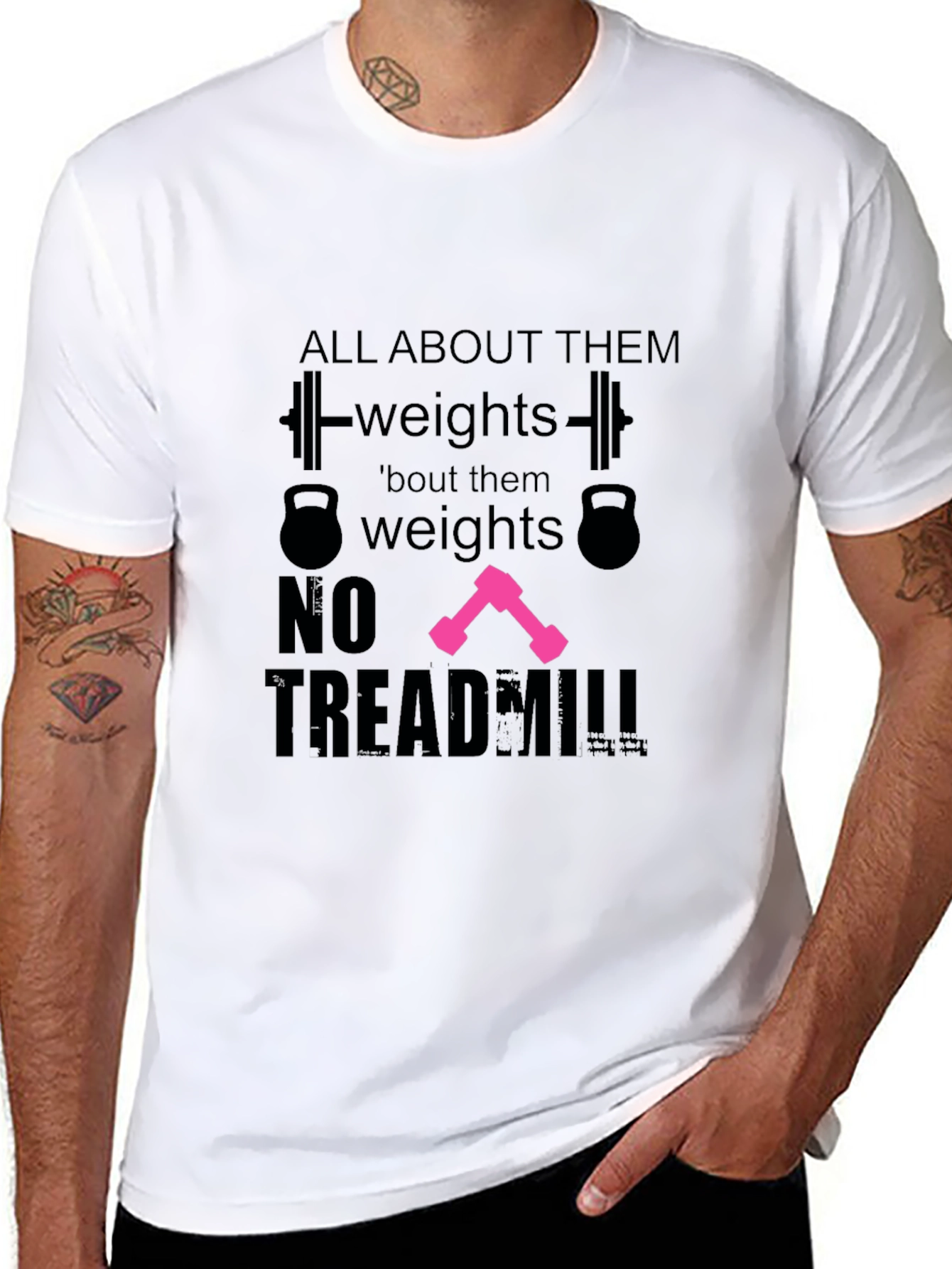 All About Weights Black T-Shirt