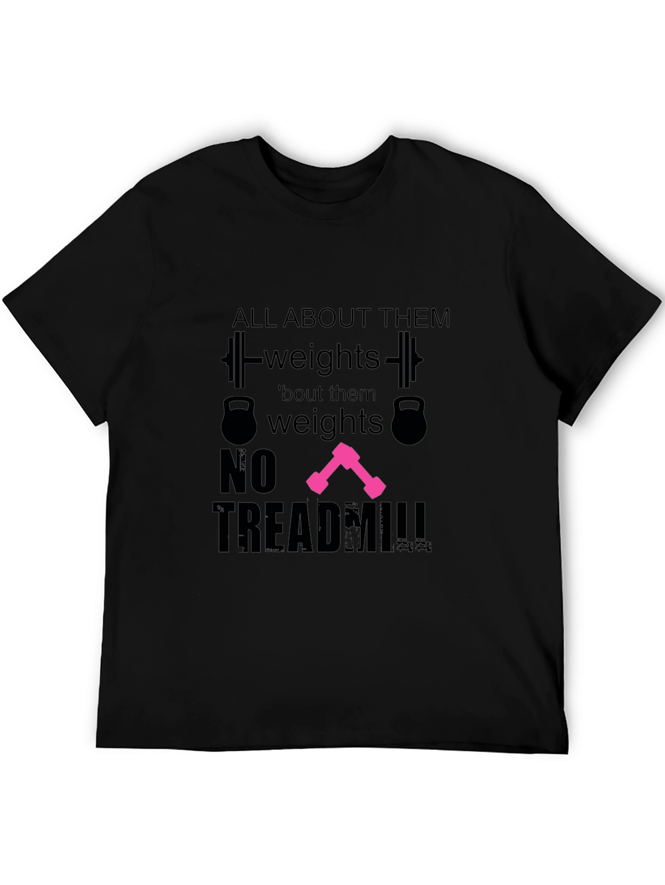 All About Weights Black T-Shirt