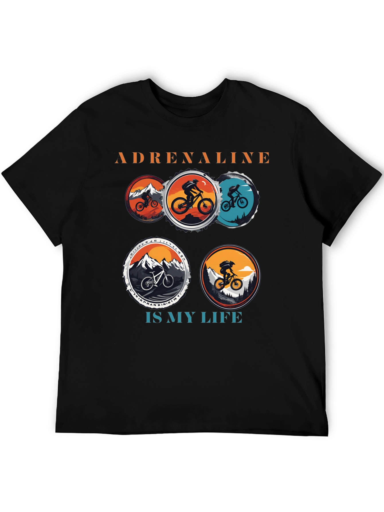 Adrenaline Mountain Bike Black T-Shirt