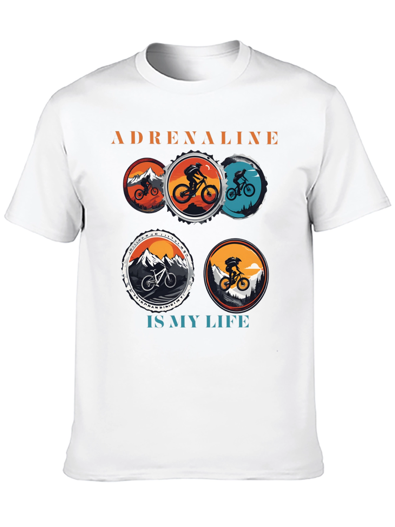 Adrenaline Mountain Bike Black T-Shirt