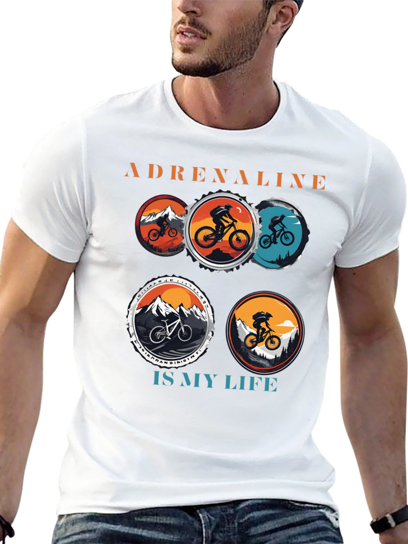 Adrenaline Mountain Bike Black T-Shirt
